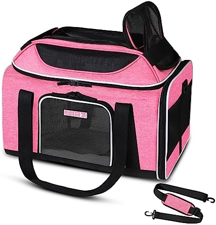 Petskd Top-Expandable Small Pet Carrier 17"x11"x9.5" Airline Approved by Petskd