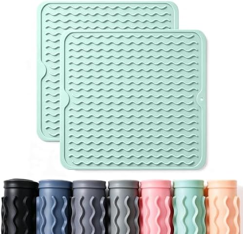 2 Pack Caketime Silicone Dish Drying Mat by CAKETIME