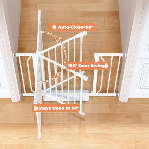 29"-51" Extra Wide Baby Gate, No Drilling Auto Close Dog Gate - Image 4