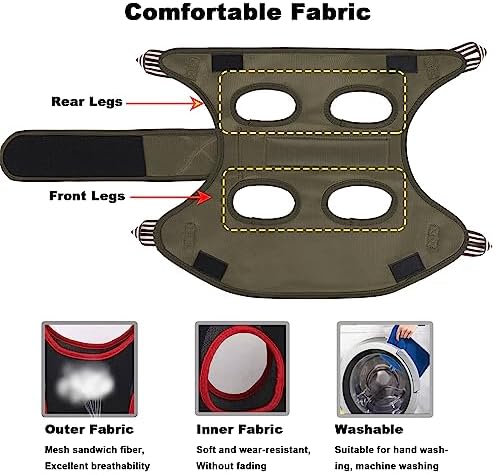 Dog Grooming Hammock Harness Breathable Pet Cat Hammock 6.5" - Image 5