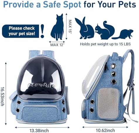 Cat Backpack Carrier Clear Bubble Window - Image 2