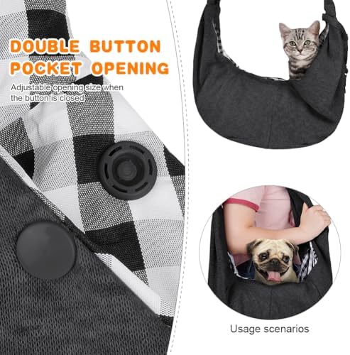 Dog Sling Carrier with Padded Strap, Reversible Pet Carrier - Image 5