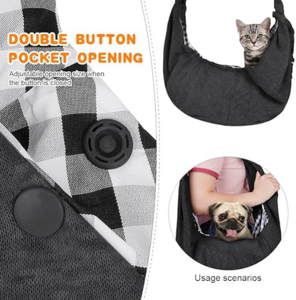 Dog Sling Carrier with Padded Strap, Reversible Pet Carrier - Image 5