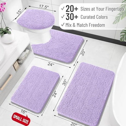 OLANLY Large Bathroom Rugs 47x32, Extra Soft Absorbent Chenille Bath Rugs - Image 2