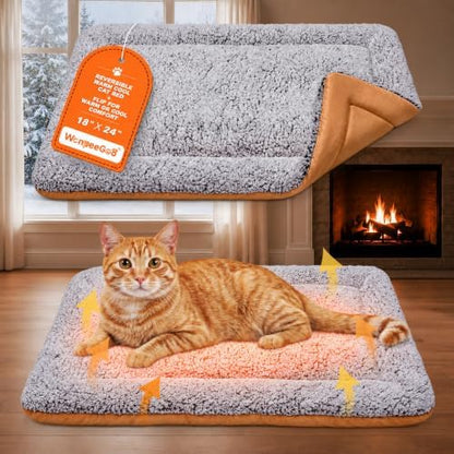 Self Warming Cat Bed, Reversible Cooling Mat by WanpeeGoo