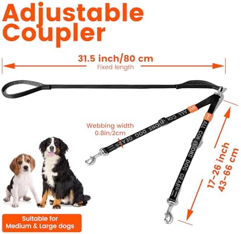HOWGO Double Dog Leash, Tangle-Free 360 Swivel - Image 6