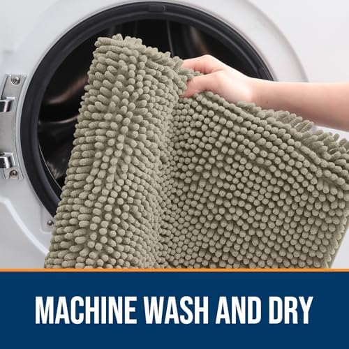 OLANLY Dog Door Mat for Muddy Paws 70x46, Super Absorbent Chenille Mud Mat - Image 5