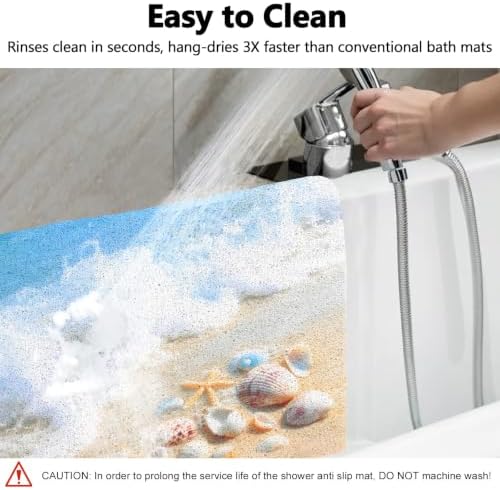 Square Shower Mat, Yonala 24 x 24 Inch Stylish Non Slip Shower Mats - Image 6