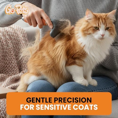 GoPets Double Row Dematting Rake Undercoat Deshedding Tool - Image 5