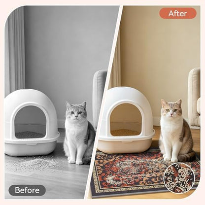 Cat Litter Mat, Waterproof & Non-Slip Backing, Litter Box Catcher, Soft on - Image 5