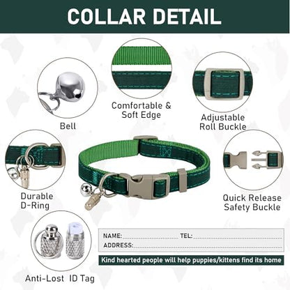 GAMUDA Small Pet Harness Collar and Leash Set, Step in No Chock No Pull Linen - Image 5
