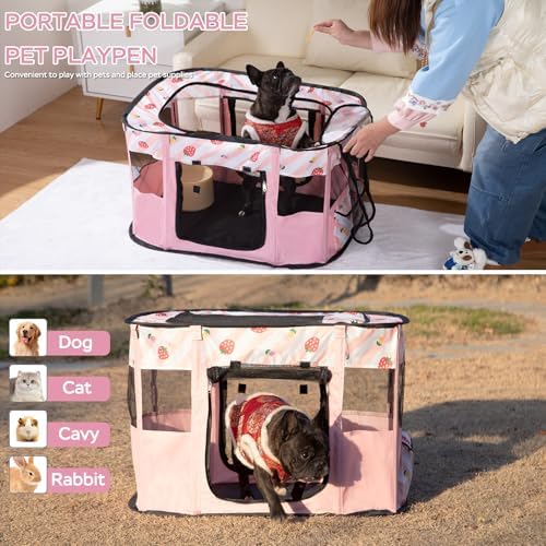XRG Foldable Pet Playpen, Indoor Cat cage Puppy Crates M - Image 3