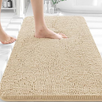 OLANLY Bathroom Rugs 30x20, Extra Soft Absorbent Chenille Bath Rugs by OLANLY