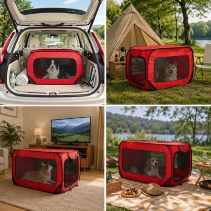Portable Dog Crate 36" Collapsible Pop Up Dog Crate - Image 7