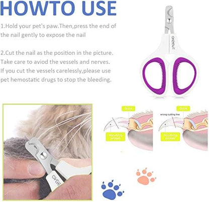 Pet Nail Clippers, Cat & Kitten Claw Nail Clipper Safe Sharp Trimmer - Image 3