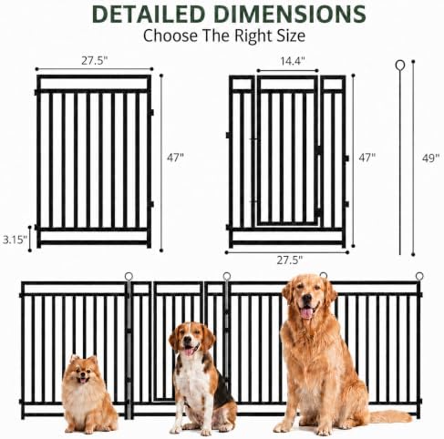Thickened Outdoor Dog Fence, 8 Panels - Image 3