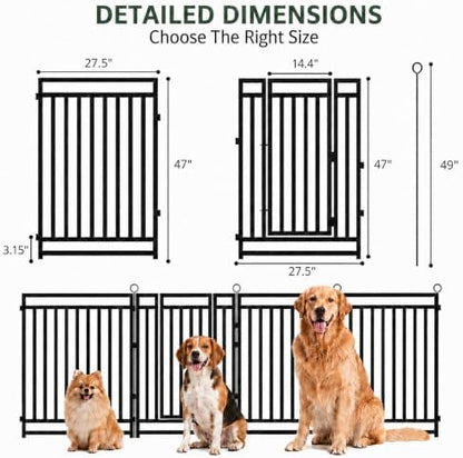 Thickened Outdoor Dog Fence, 16 Panels - Image 3