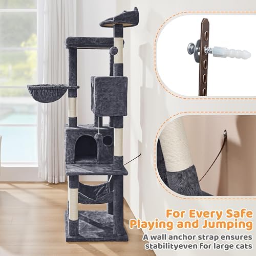 Yaheetech 73in Cat Stand, Large Cat Tree - Image 5