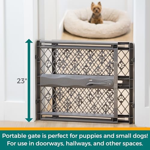 MYPET Paws Portable Pet Gate: 26-40" Wide Expandable, Pressure Mounted No Tools - Image 2
