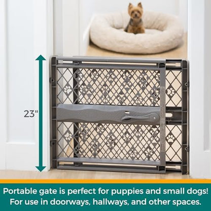 MYPET Paws Portable Pet Gate: 26-40" Wide Expandable, Pressure Mounted No Tools - Image 2