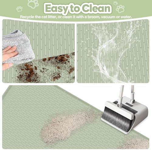 Silicone Cat Litter Mat for Litter Box 34”x22” Large Cat Mat - Image 5
