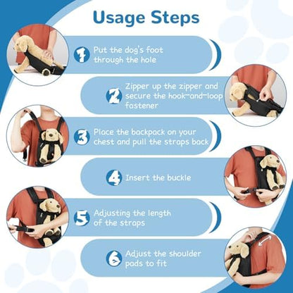 YUDODO Pet Dog Carrier Backpack Adjustable Front Carrier - Image 3
