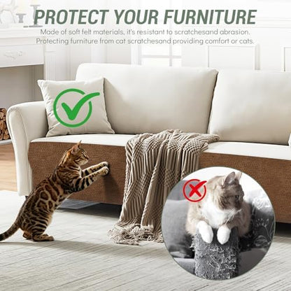 Cat Scratch Couch Furniture Protector, 78.7x15.8In Adhesive Scratch Pad - Image 4