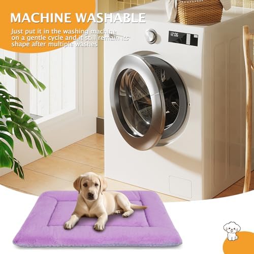 Reversible Dog Bed Mat with Plush and Corn Velvet, Soft Warm Pet Cushion - Image 5