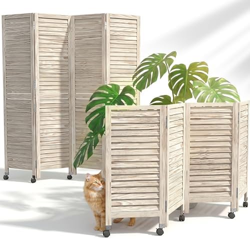 Amsleekey 4 Panel Wood Room Divider by Amsleekey