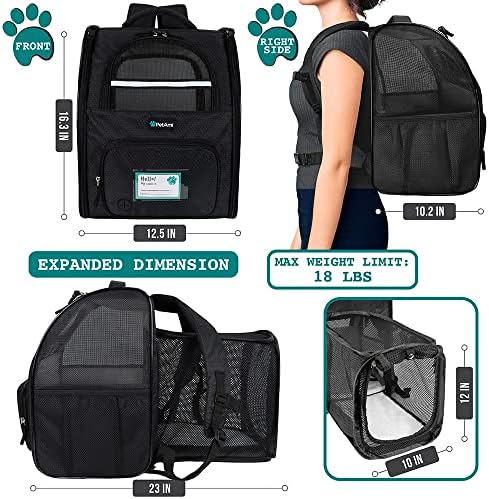 PetAmi Expandable Dog Cat Backpack Carrier, Airline Approved - Image 2