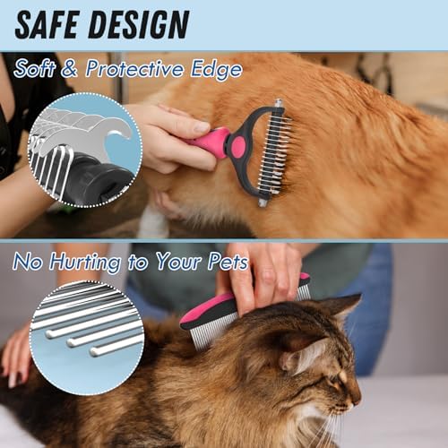 Docrok Pet Grooming Brush and Metal Comb Combo - Image 4