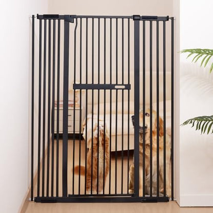 No Pawblems 55.1" Extra Tall Pet Gate, 29.9"-44.4" Wide Cat/Dog Gate by NoPawblems