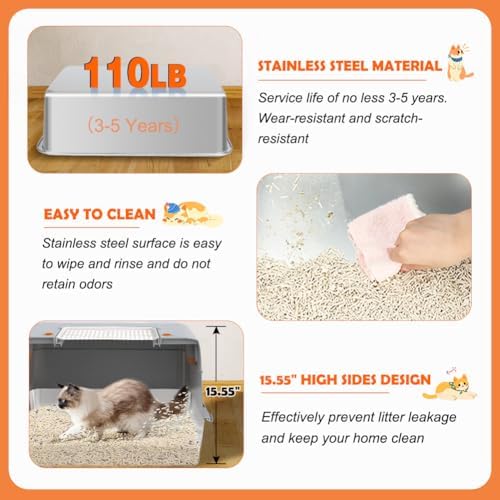 Vivifying Stainless Steel Litter Box - Image 5