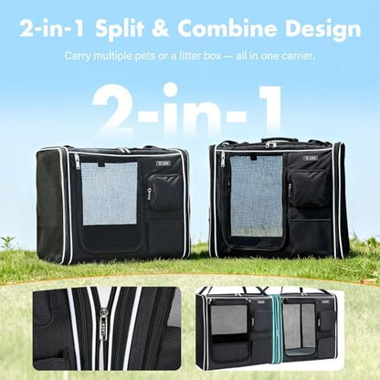 Lekereise Large Cat Carrier Soft Sided, Large cat Travel Carrier - Image 4