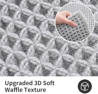 ILANGO Upgraded Waffle Bath Rug 24x36, Super Absorbent Non Slip Bath Mat - Image 4