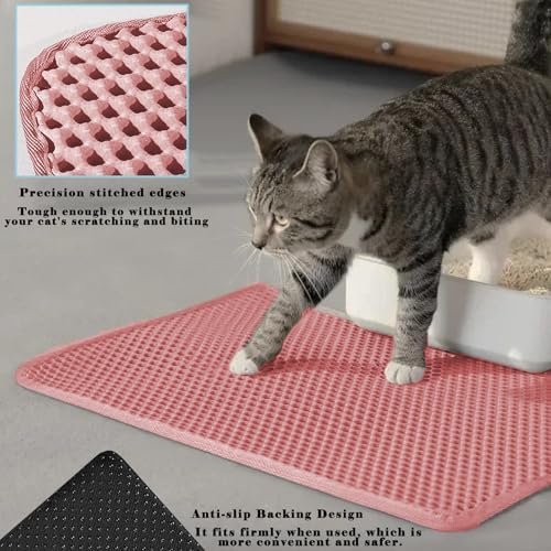 Cat Litter Mat, Honeycomb Double Layer Litter Trapping Mat - Image 4