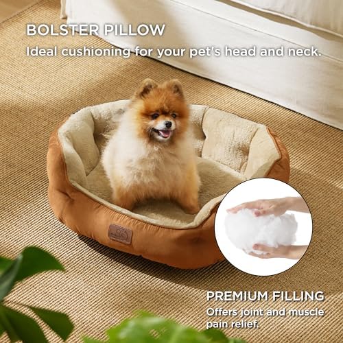 Bedsure Small Dog Bed Washable, Round Cat Beds - Image 3