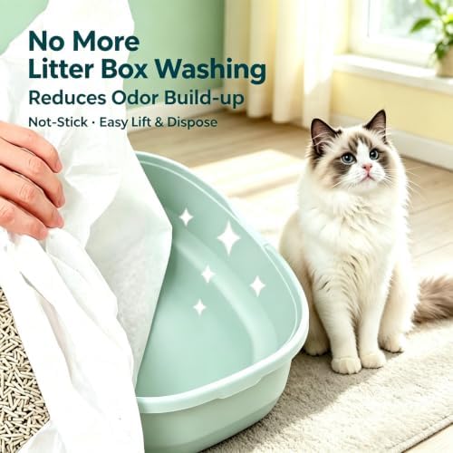Cat Litter Box Liners, 40 Pack 25.2 x 15.75 Inch Drawstring Disposable Pet - Image 4