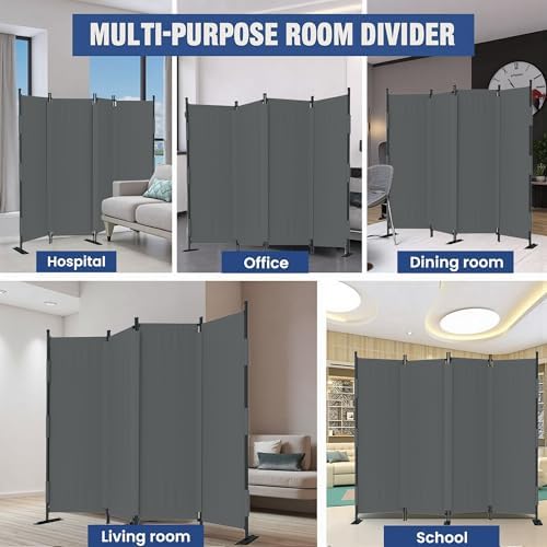 Room Divider, 4 Panel Upgraded 88” Folding Screen Highly Secretive - Image 7