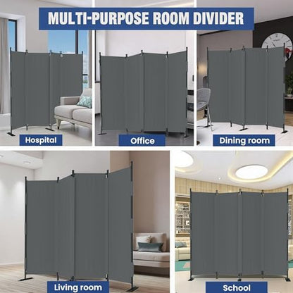 Room Divider, 4 Panel Upgraded 88” Folding Screen Highly Secretive - Image 7