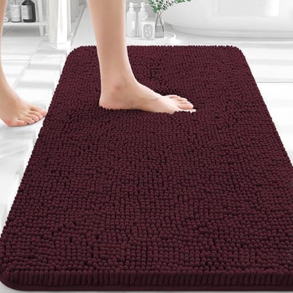 OLANLY Bathroom Rugs 36x24, Extra Soft Absorbent Chenille Bath Rugs by OLANLY