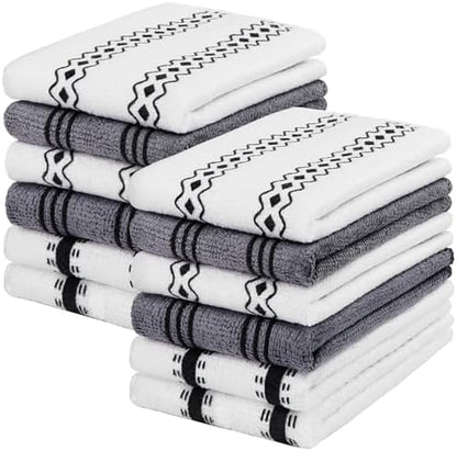 HOMEXCEL Microfiber Cleaning Cloth, Kitchen Towels 12 Pack, Lint Free, by HOMEXCEL