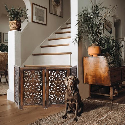 Wooden Foldable Pet Dog Gate - Image 4