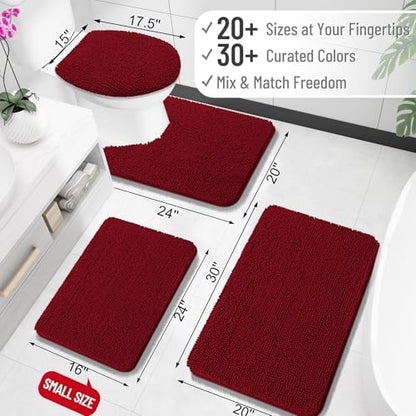 OLANLY Large Bathroom Rugs 50x30, Extra Soft Absorbent Chenille Bath Rugs - Image 2