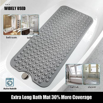 Non Slip Bathtub Shower Mat, Extra Long Bath Mat - Image 5
