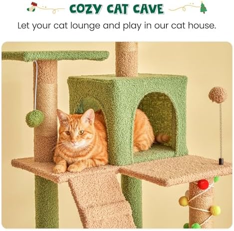MWPO 63.8 Inches Green Cat Tree - Image 5