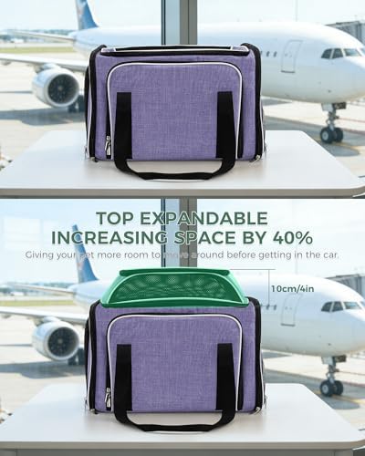 Cat Carrier Bag, Airline Approved Pet Carrier Soft Side Pet Travel 5 Sides Open - Image 4