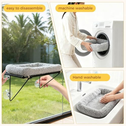 Cat Window Perch, Cordless Cat Hammock Window Seat - Image 5