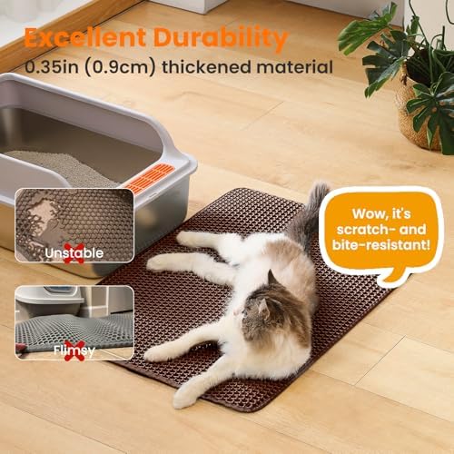 Extra Large Cat Litter Mat, Double Layer Honeycomb - Image 6