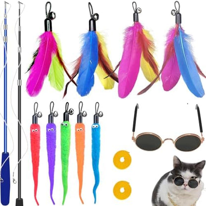ZPH Cat Toys Interactive for Indoor Cats, Interactive Feather Toy for Teaser by PetsToys